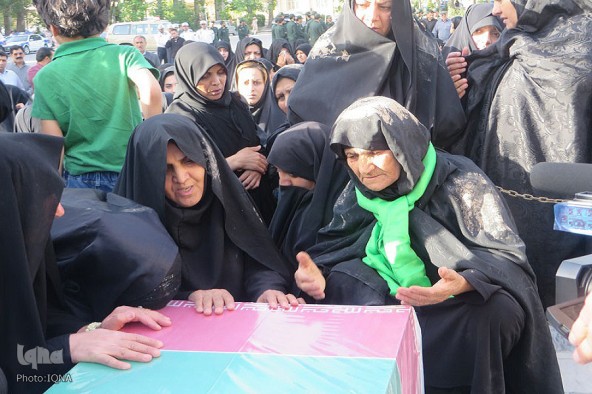 مراسم تشییع و خاکسپاری شهید مدافع حرم رضا رستمی مقدم /خرم آباد