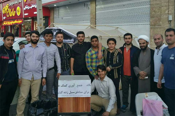 همدلی هیئت‌های مذهبی رباط کریم با سیل‌زدگان