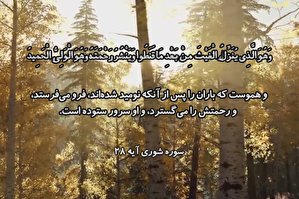 فیلم | تلاوت آیه 28 سوره شوری با صوت «طه الفشنی»