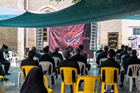 عزاداری حسینی مدافعان سلامت در فضای باز بیمارستان