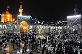 حرم مطهر رضوی در شب نیمه شعبان