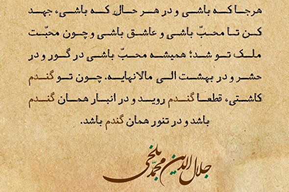 طرح | جهد کن تا محّب باشی