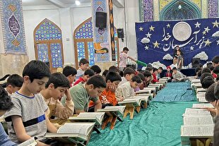 اعتکاف کودکانه در حرم علی ابن حمزه(ع)