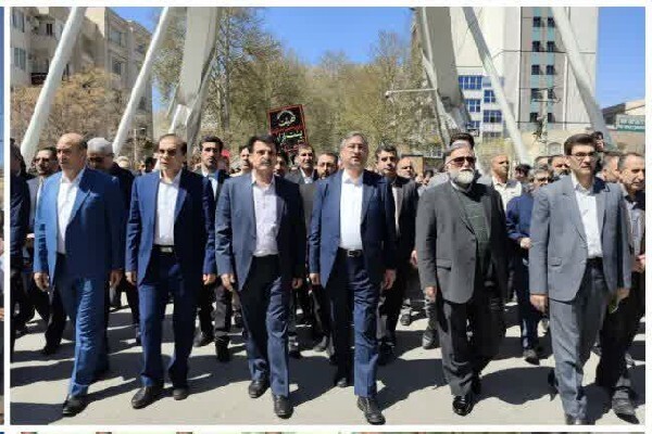 سید سعید شاهرخی، استاندار لرستان در راهپیمایی روز قدس