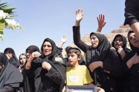 عکس | تشییع پیکر تعدادی از شهدای حادثه تروریستی اسرائیل در خرم‌آباد