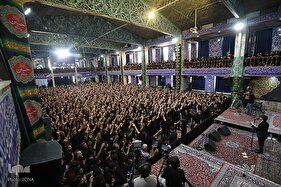 آیین عزداری تاسوعای حسینی در مسجد حظیره یزد