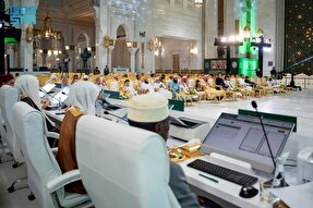 استقبال از داوری الکترونیک و پخش زنده مسابقات بین‌المللی قرآن در مسجدالحرام + فیلم