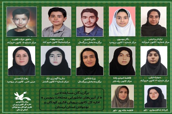 برگزیدگان مسابقه ادبی «از آیین‌های عاشورایی محله‌ات بنویس» کانون لرستان معرفی شدند