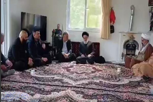 دیدار آیت‌الله پیشنمازی با خانواده‌های شهدای جنگ رمضان و جنگ ۱۲ روزه در بخش دودانگه ساری