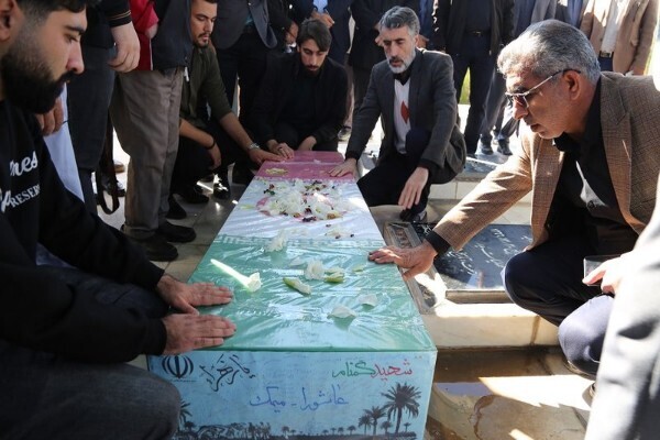 تشییع پیکر شهید گمنام در دانشگاه لرستان