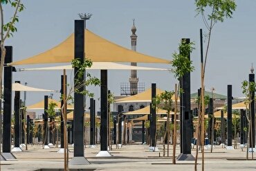 Hacılara destek için Namira camiinde gölgelendirme ve soğutma projesi başlatıldı