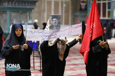 مراسم بزرگداشت چهلمین روز خاکسپاری مقام معظم رهبری در اهواز عکاس محمد محمدعلی پور