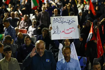 تجمع چهلم تدفین «آقای شهید ایران» در تبریز